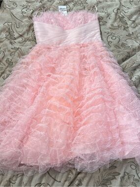 Unique Vintage Pale Pink Ruffled Tulle Party Dress for Girls